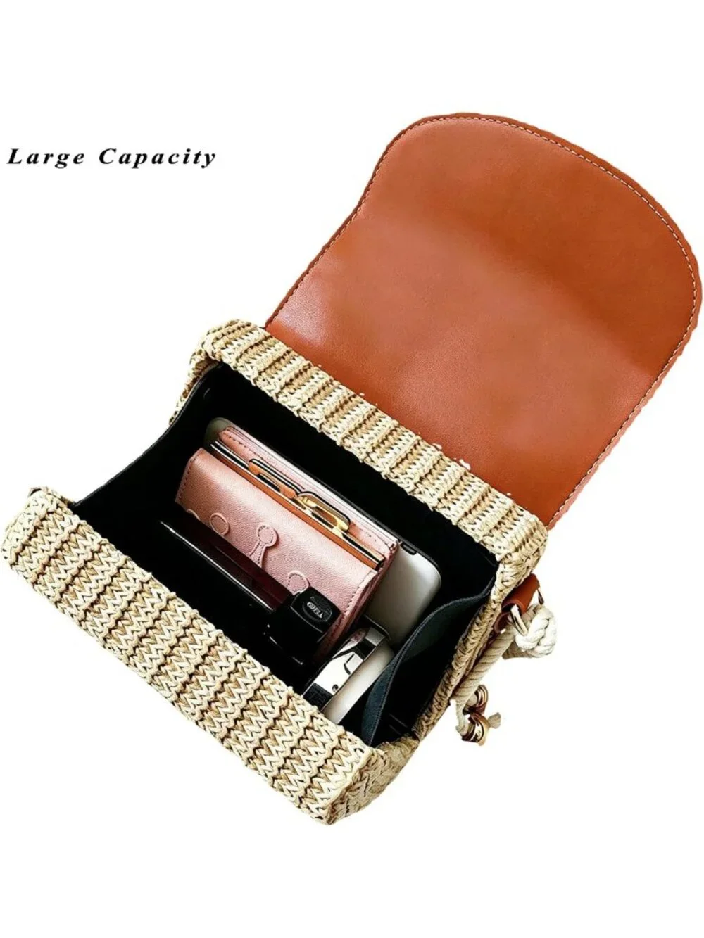 Stylish Summer Straw Woven Purse | Women's Beach Crossbody Handbag for Vacation